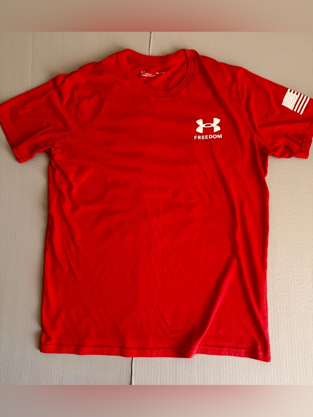 Under Armour Men's Red Freedom Short Sleeve Performance Tee M